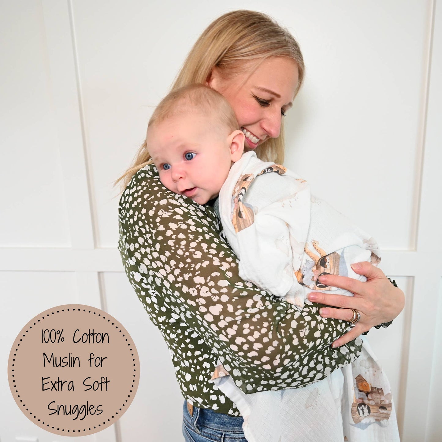 Baby Muslin Swaddle Blanket Noah's Ark