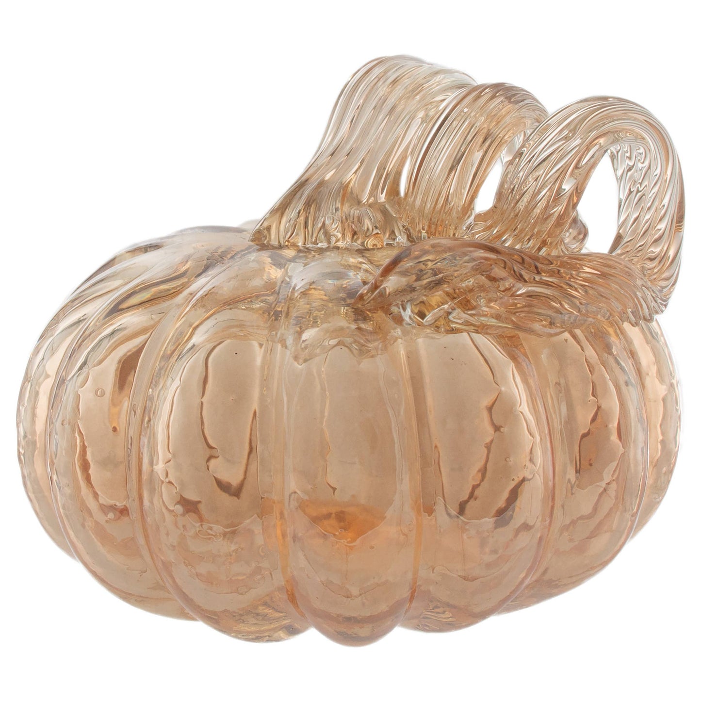 Small Glass Pumpkin - Muted Brown