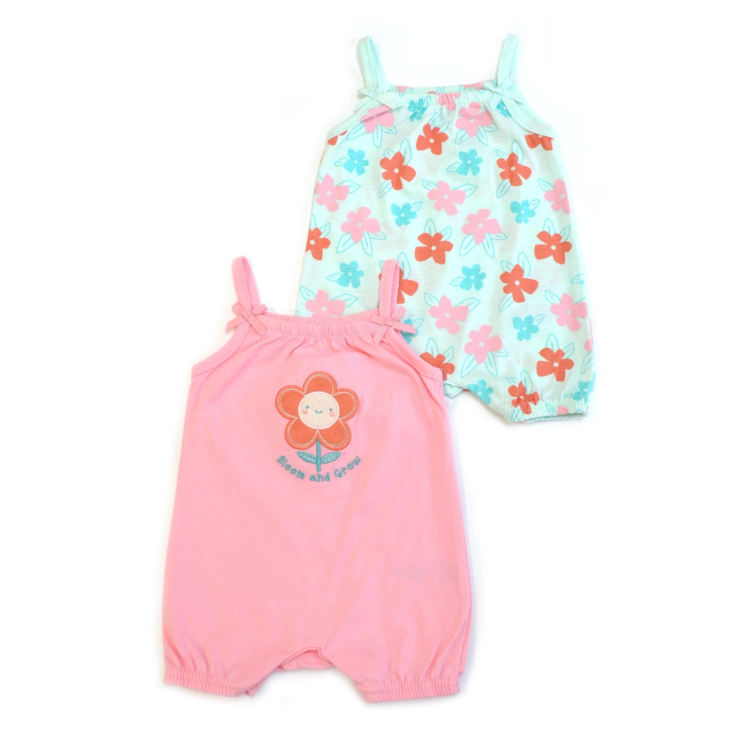 Bloom and Grow Baby Sleeveless Rompers 2 Piece Set