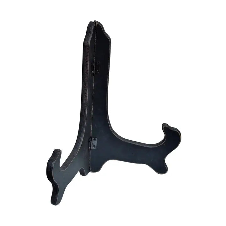 Wooden Easel Plate Stand - Black, 3 Size Options