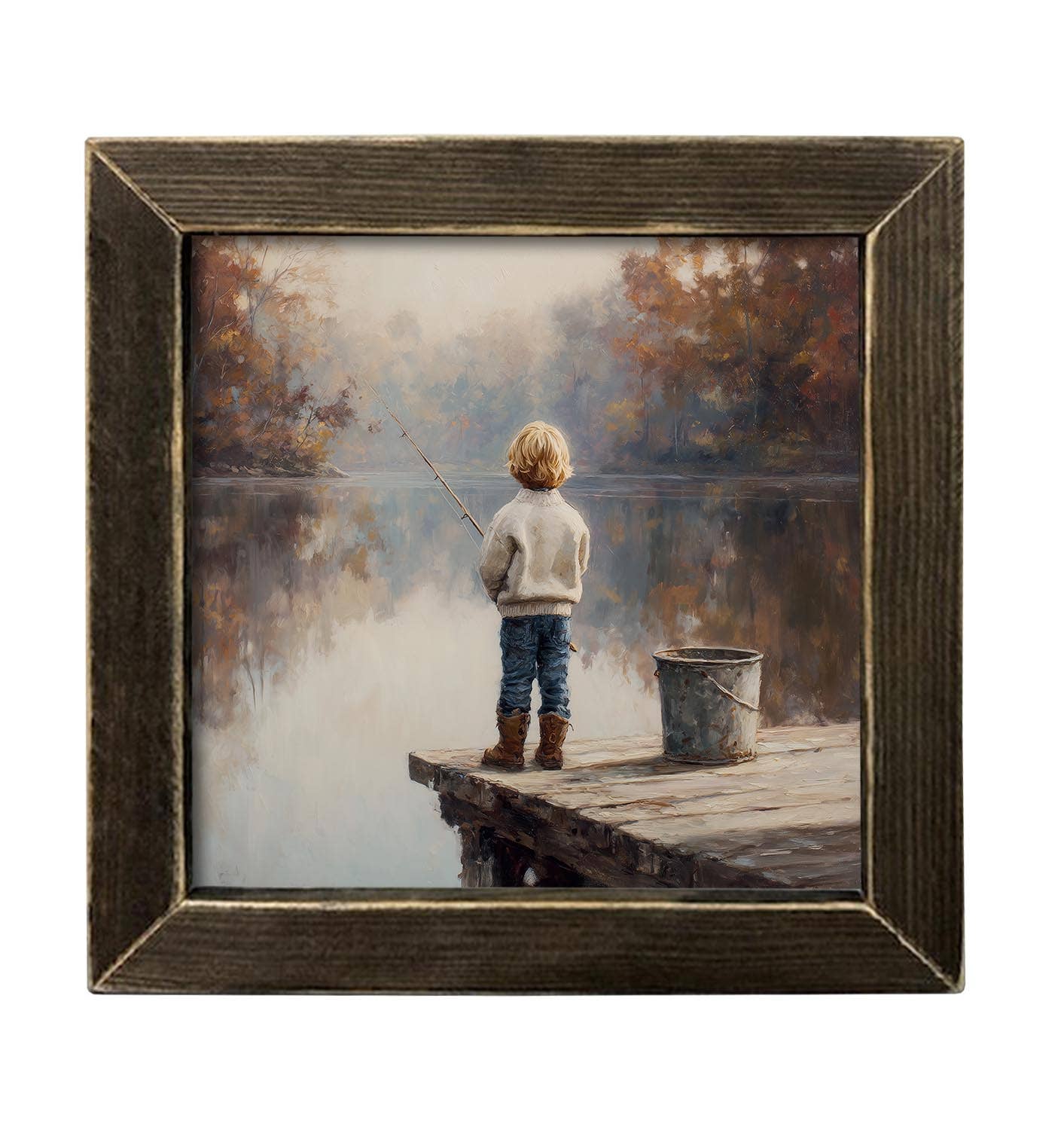 Fall Fishing Framed Art