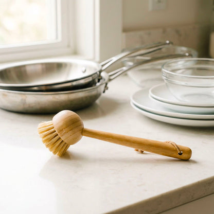Bamboo Kitchen Dish Scrubber Brush