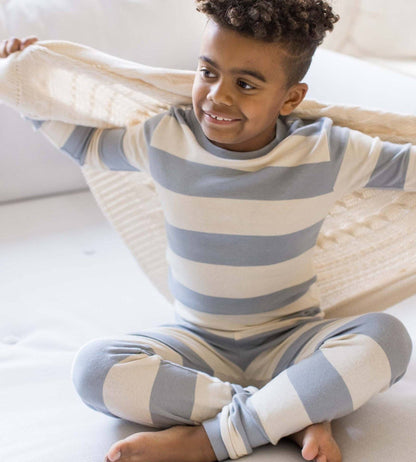 Blue Rugby Stripe Organic Cotton Sleep & Play - Burt's Bees Baby