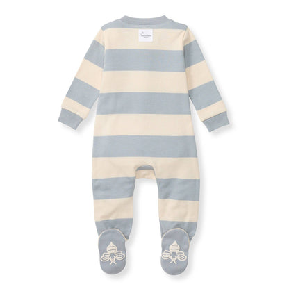 Blue Rugby Stripe Organic Cotton Sleep & Play - Burt's Bees Baby