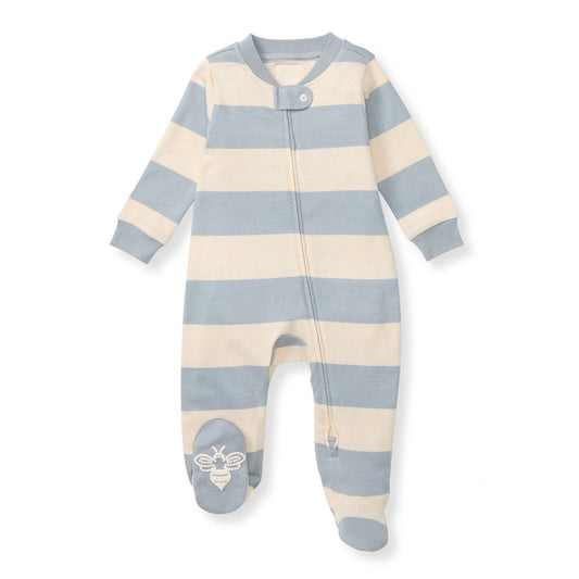 Blue Rugby Stripe Organic Cotton Sleep & Play - Burt's Bees Baby