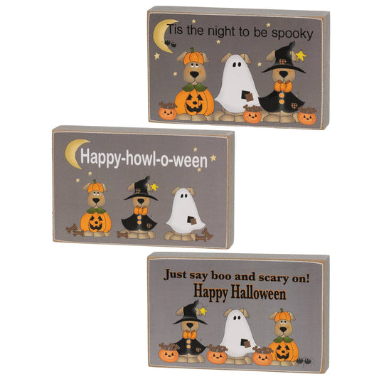 Happy-Howl-O-Ween Decorative Dog Block - Three Styles