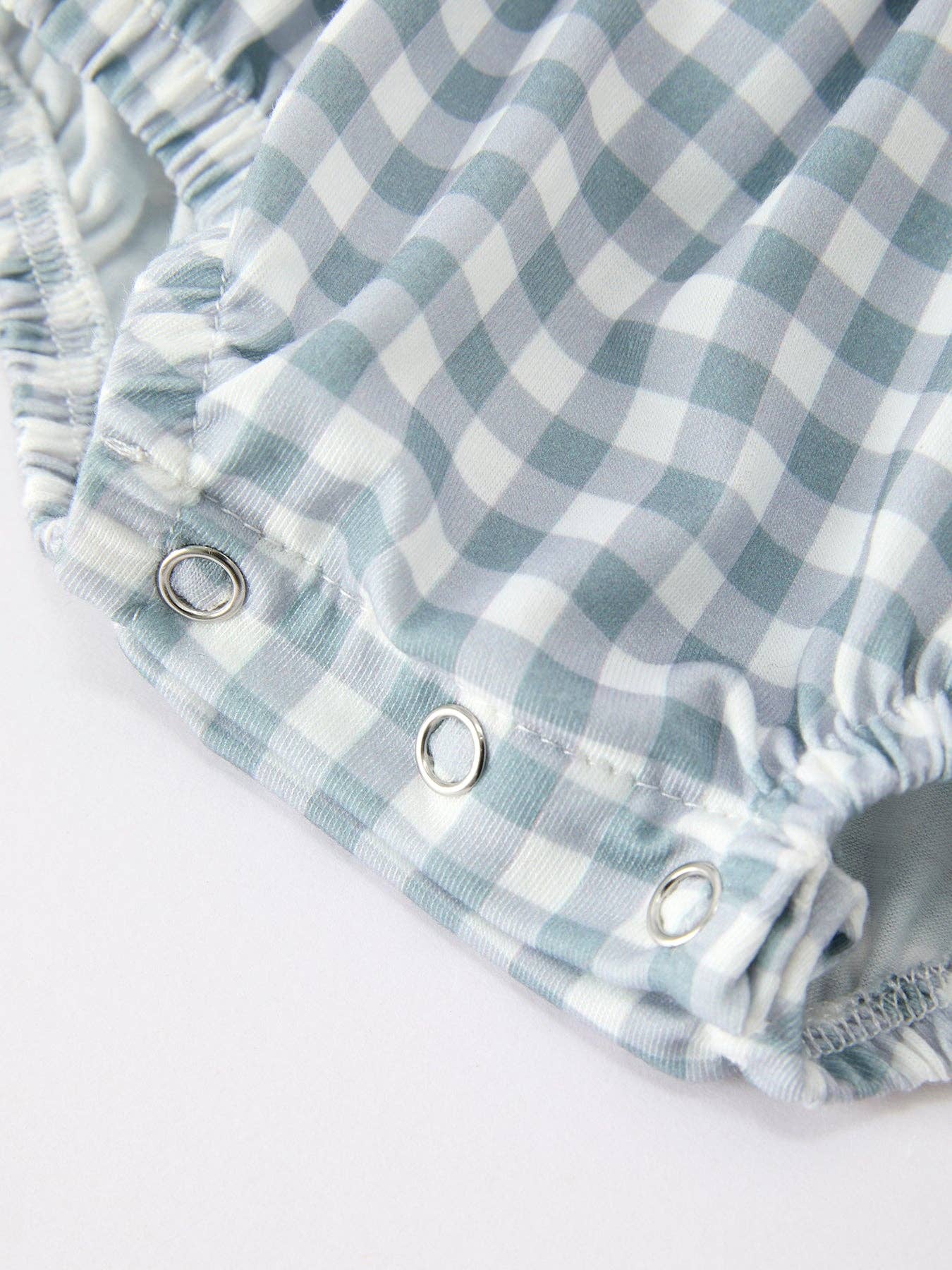 Summer Plaid Smocked “I ❤ MAMA” Girls Romper