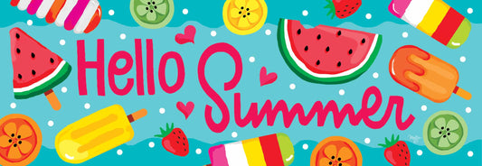 Hello Summer Signature Sign Insert - Custom Decor