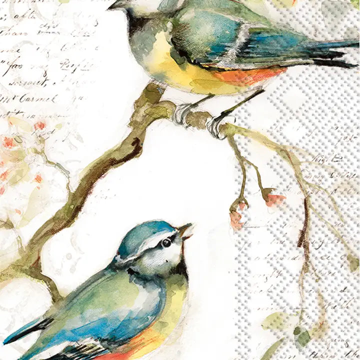 Dinner Napkins Guest Towels - Happy Little Titmice