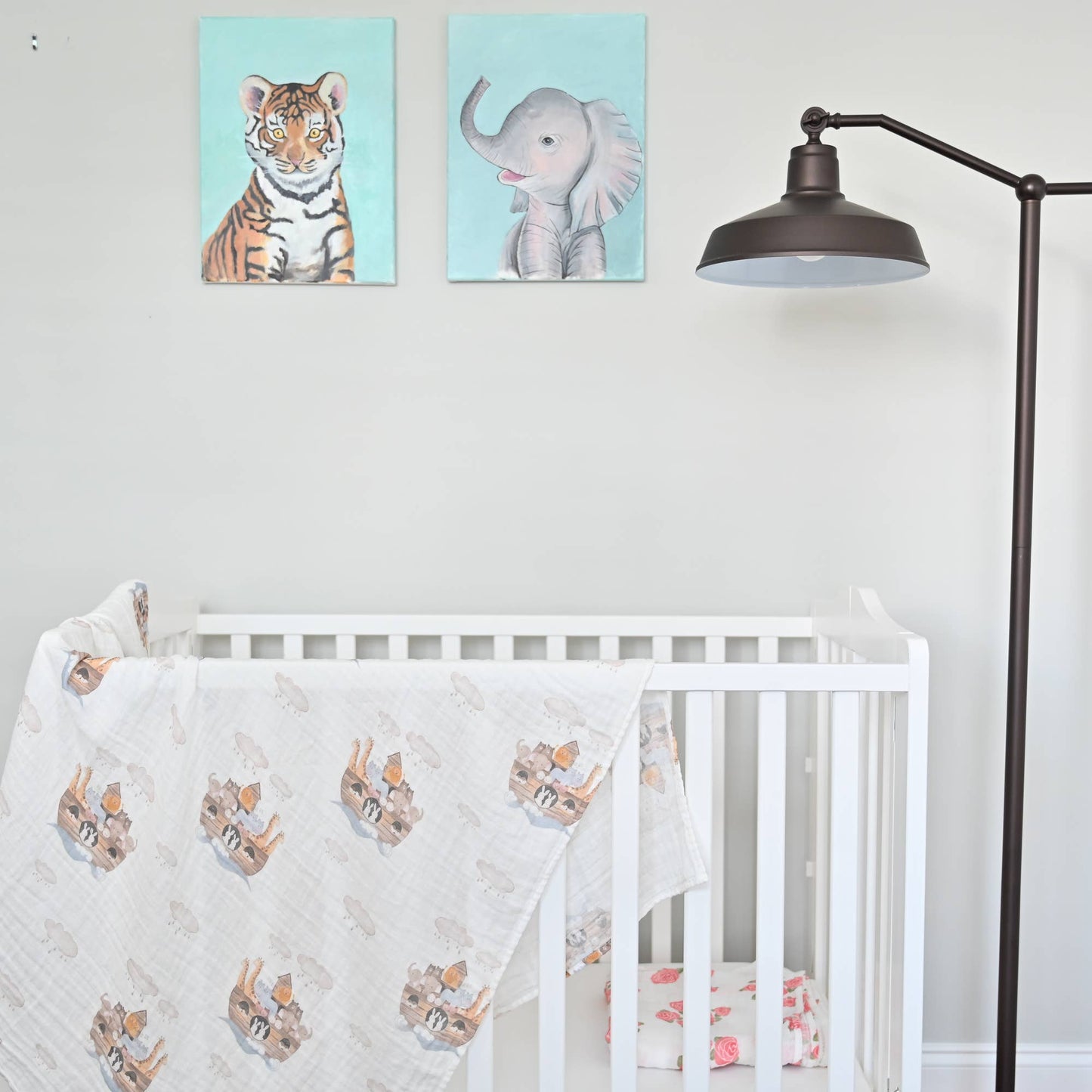 Baby Muslin Swaddle Blanket Noah's Ark