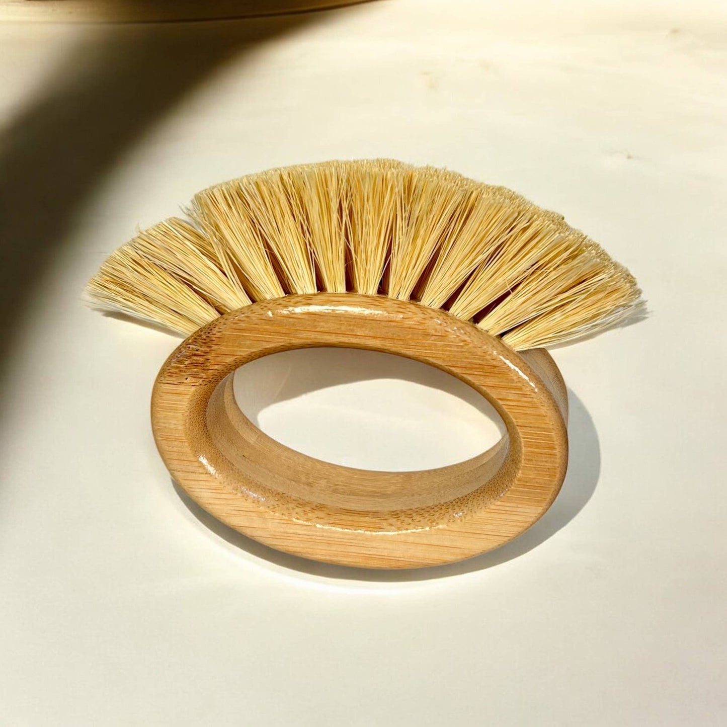 Bamboo Oval Vegetable Cleaning and Scrubbing Brush