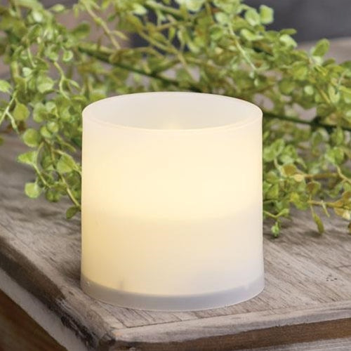 Warm Light White Timer Pillar Candle - 4 Size Options