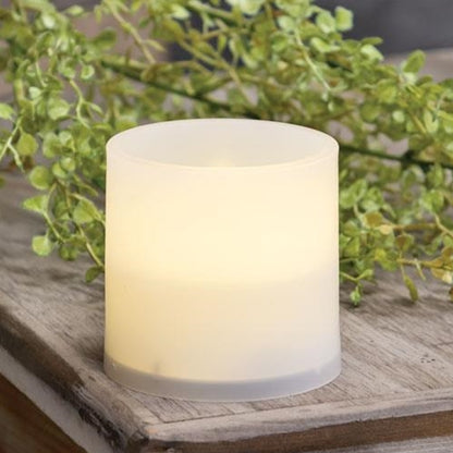 Warm Light White Timer Pillar Candle - 4 Size Options