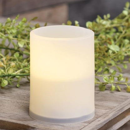 Warm Light White Timer Pillar Candle - 4 Size Options