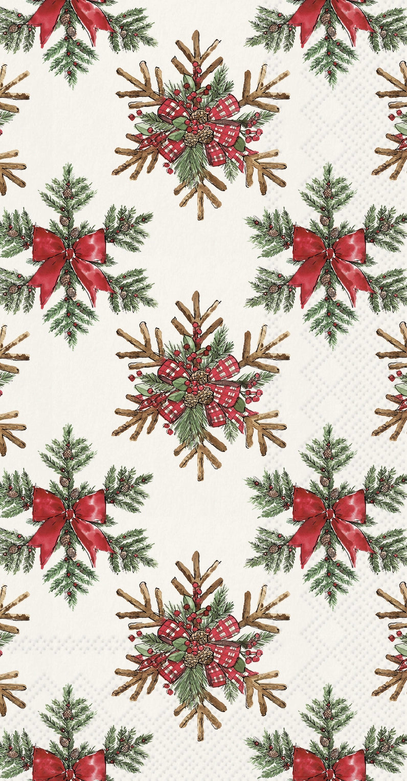 Stars From Branches Christmas Paper Guest Towels Dinner Napkins