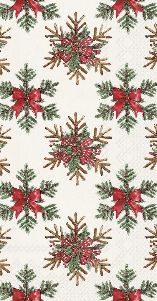 Stars From Branches Christmas Paper Guest Towels Dinner Napkins