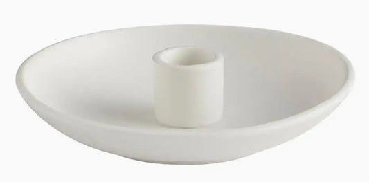 Ceramic Taper Candle Holder Dish