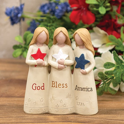 God Bless America Angel Trio - Resin