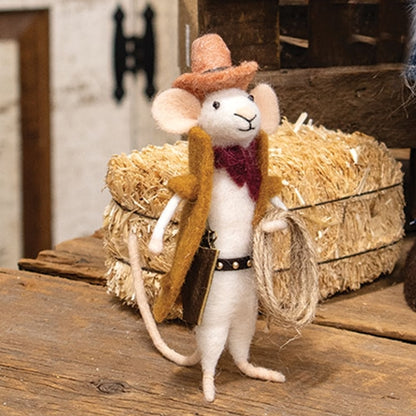 Cowboy Mouse Critter - Felt