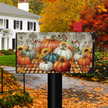 Pumpkin Harvest Mailbox Cover - Standard Size
