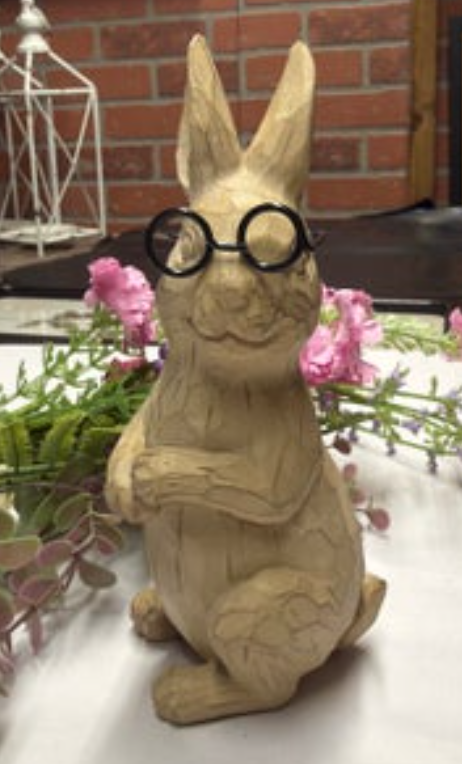 Carved Bunny with Glasses
