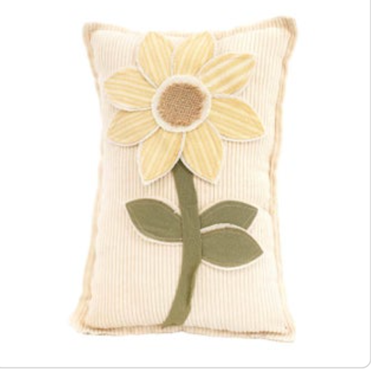 Sunflower Applique Throw Pillow