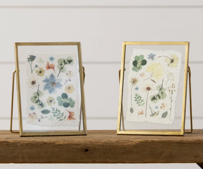 Pastel Pressed Flower Framed Art - 2 Designs