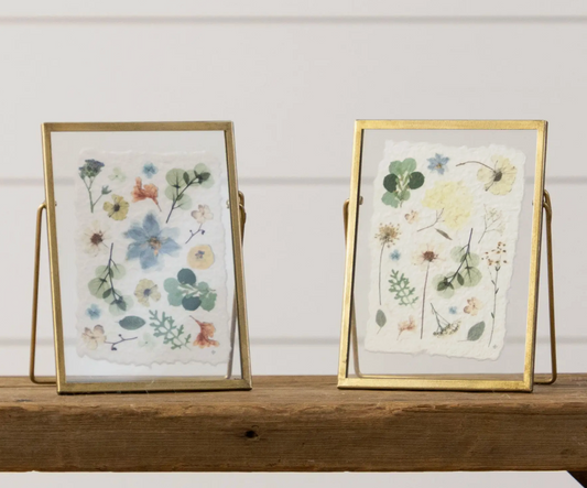 Pastel Pressed Flower Framed Art - 2 Designs