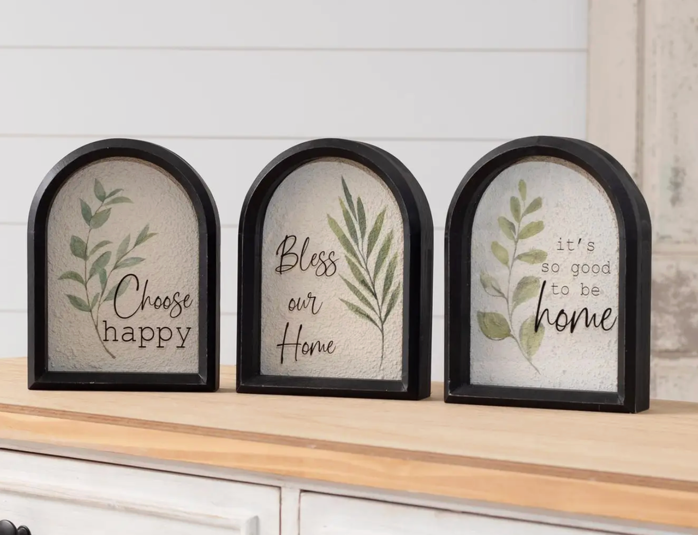 Arch Framed Shadow Box - Bless Our Home, Choose Happy or Good to be Home