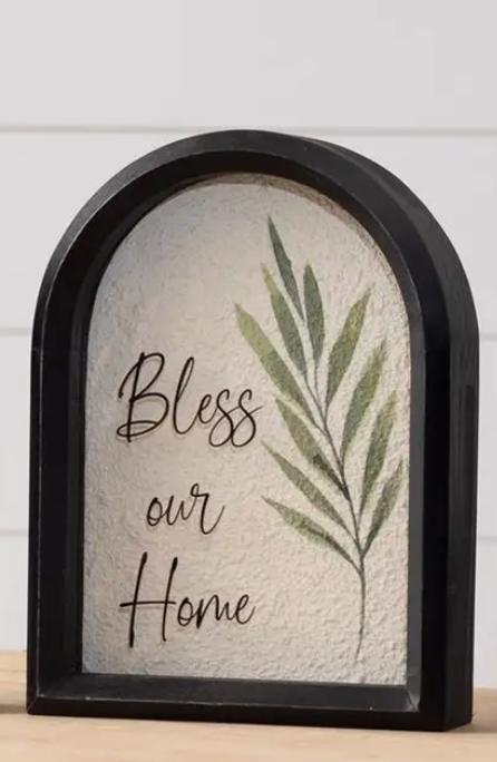 Arch Framed Shadow Box - Bless Our Home, Choose Happy or Good to be Home