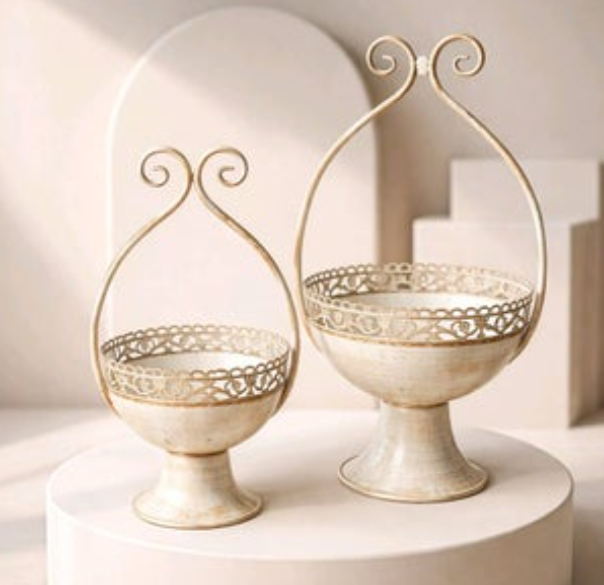 Ironcrest Planter / Decorative Metal Container - 2 Sizes