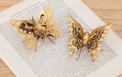Metal Gold Butterfly  - Three Dimensional - Two Options