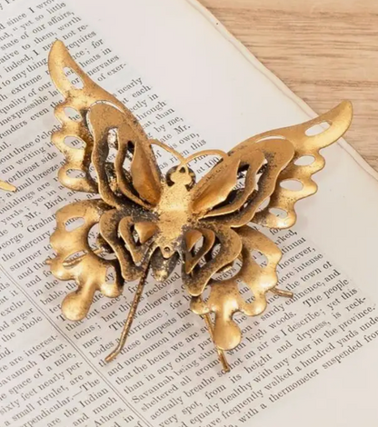 Metal Gold Butterfly  - Three Dimensional - Two Options