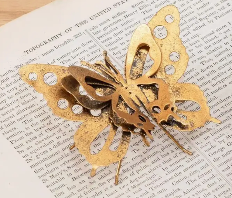 Metal Gold Butterfly  - Three Dimensional - Two Options