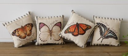 Watercolor Butterfly Mini Pillow - 4 Options