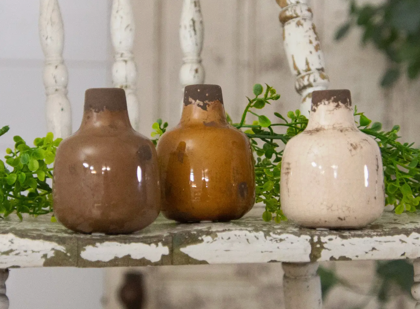 Mini Bud Vases - Earth Tones