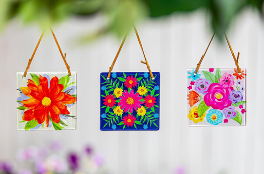 Hand-Painted Glass Suncatcher - 3 Options