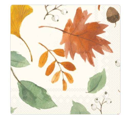 Harvest Leaves Paper Cocktail Napkins Pack of 20