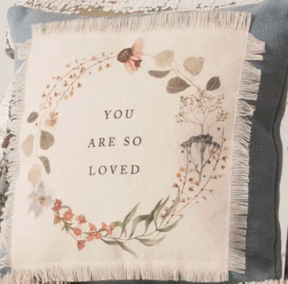 Dried Floral Wreath Mini Pillows - 3 Designs