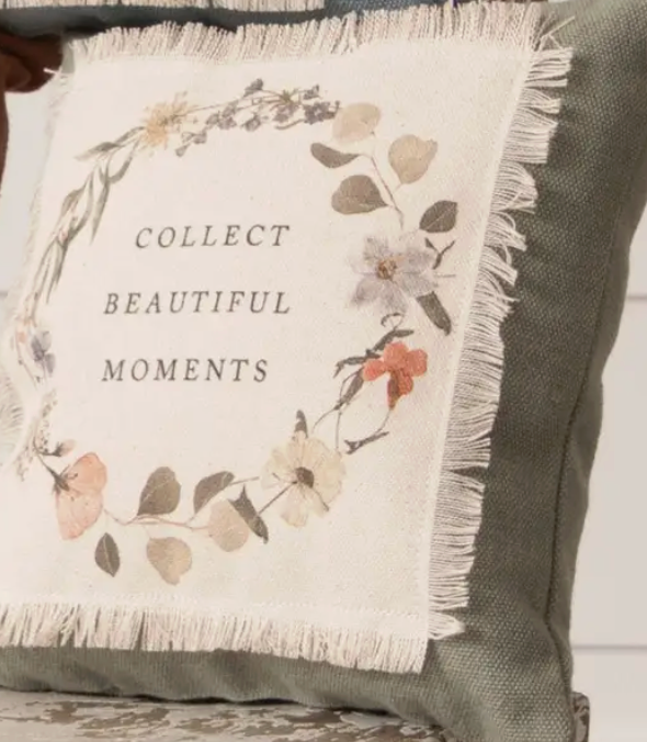 Dried Floral Wreath Mini Pillows - 3 Designs