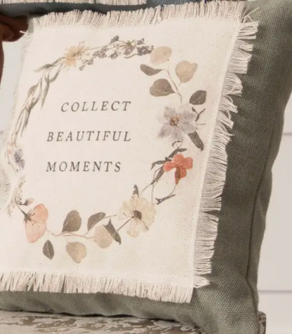 Dried Floral Wreath Mini Pillows - 3 Designs