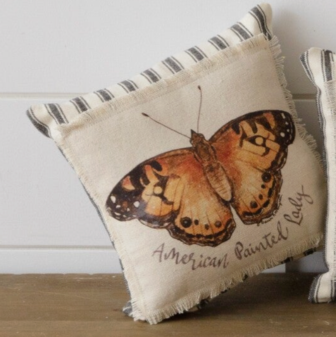 Watercolor Butterfly Mini Pillow - 4 Options