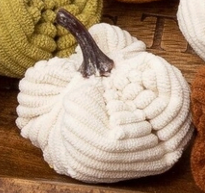 Mini Corduroy Harvest Pumpkins - 4 Color Choices