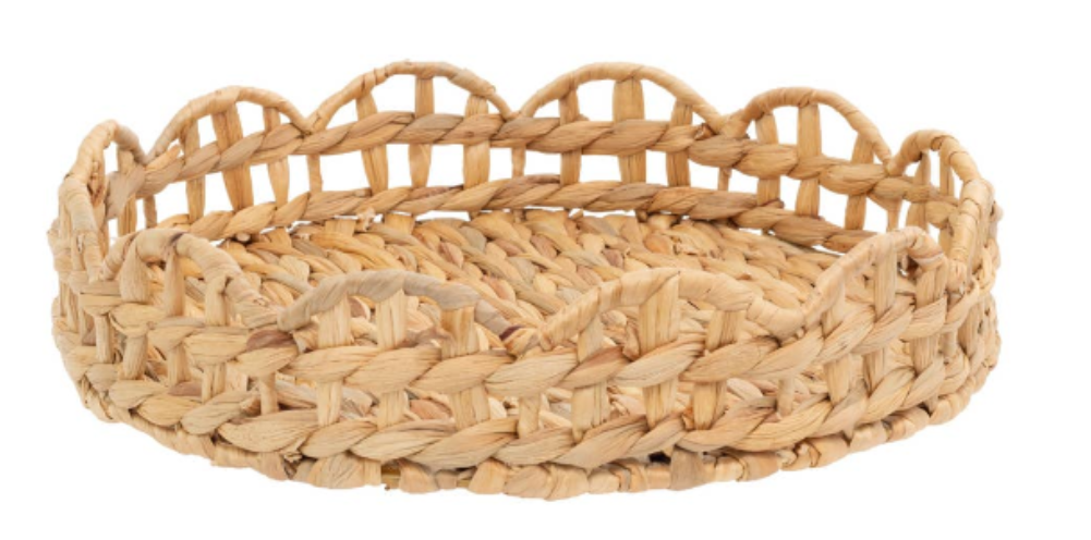 Scalloped Hyacinth Tray - 2 Size Options