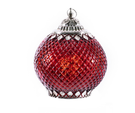 Lighted Ornament Tabletop Decor - Red or Green
