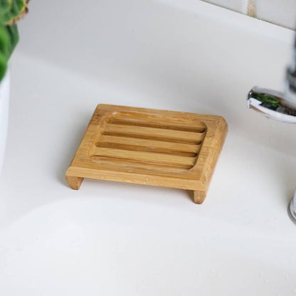 Bamboo Soap Dish with Drain Slots