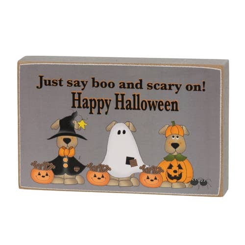 Happy-Howl-O-Ween Decorative Dog Block - Three Styles