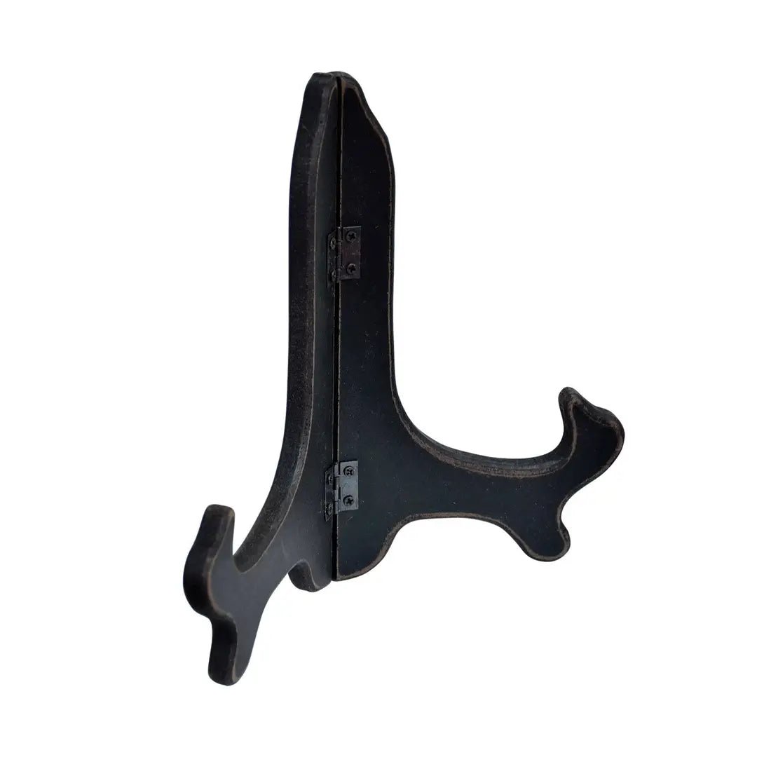 Wooden Easel Plate Stand - Black, 3 Size Options