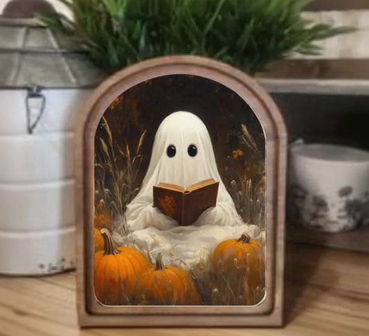 Arch Top Ghostly Storytime Framed Art