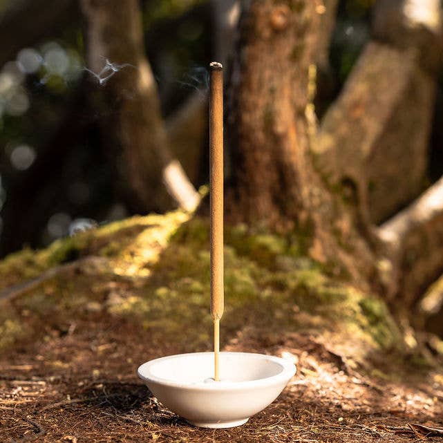 Cloud White Stoneware Incense Stick Holder